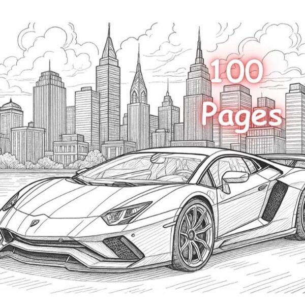 100 Cars Coloring Pages