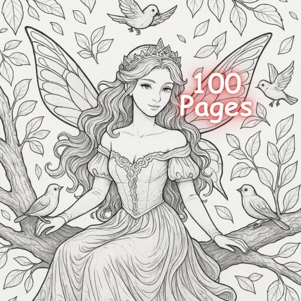 100 Magical Fairy Coloring Pages