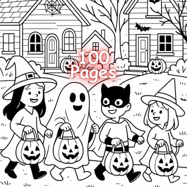 100 Halloween Coloring Pages for Kids