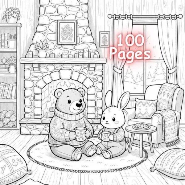 100 Cozy Winter Hygge Coloring Pages