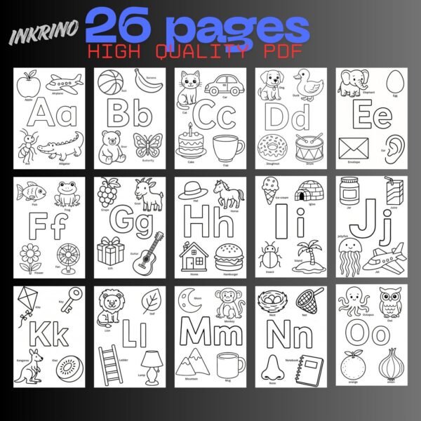 Alphabet ABC Coloring Pages