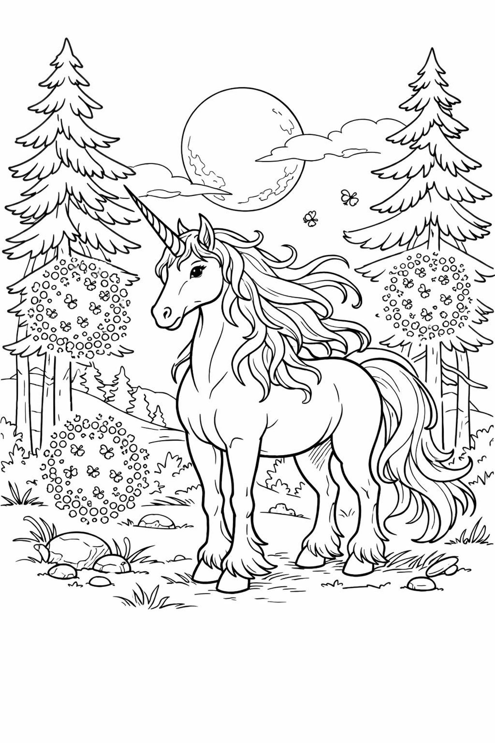 100 Unicorn Coloring Pages 2