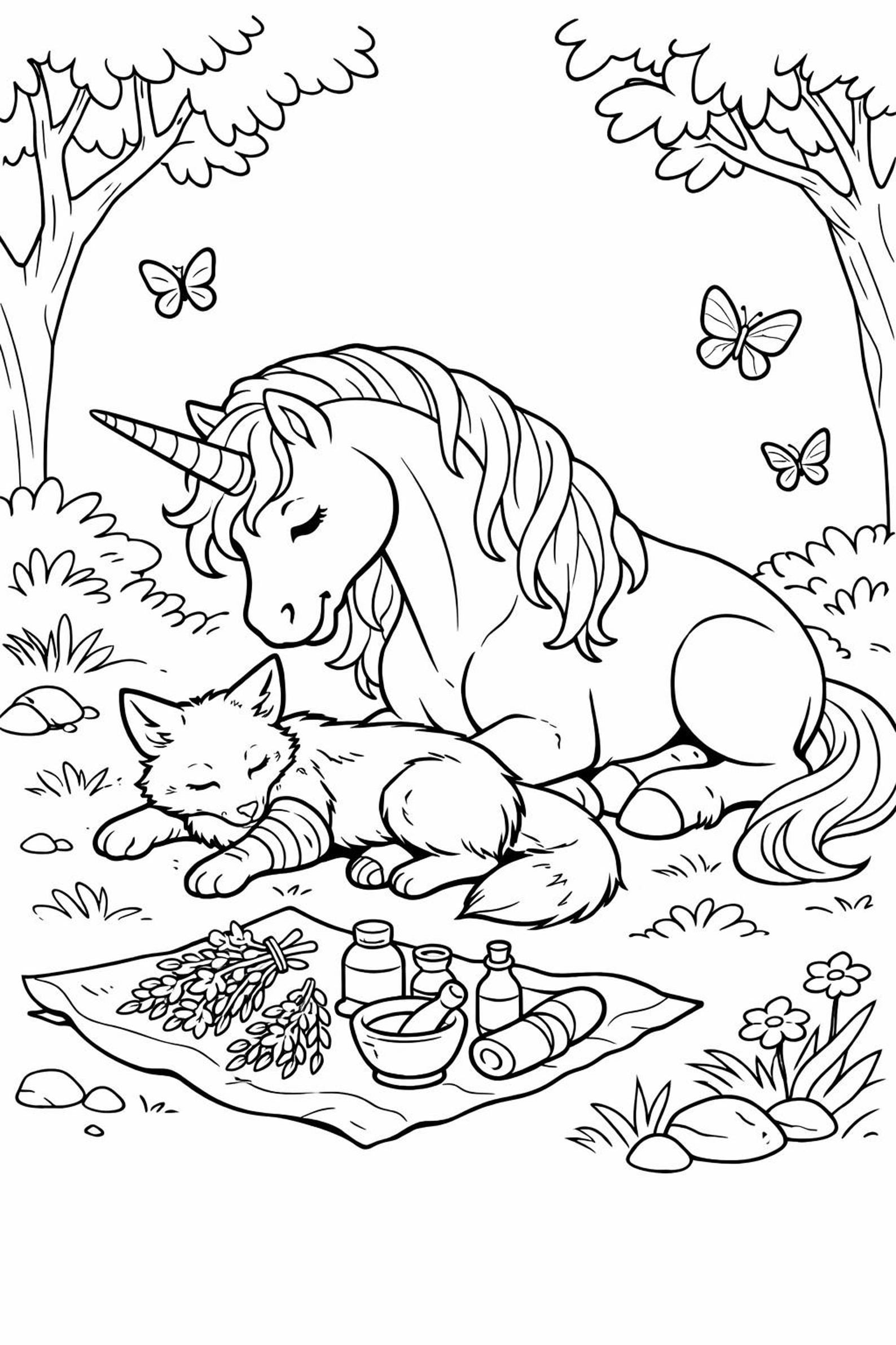 100 Unicorn Coloring Pages 4