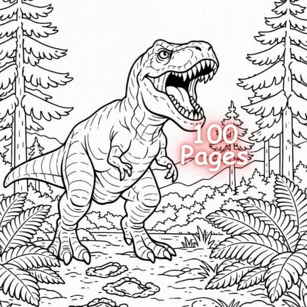 100 Dinosaur Coloring Pages
