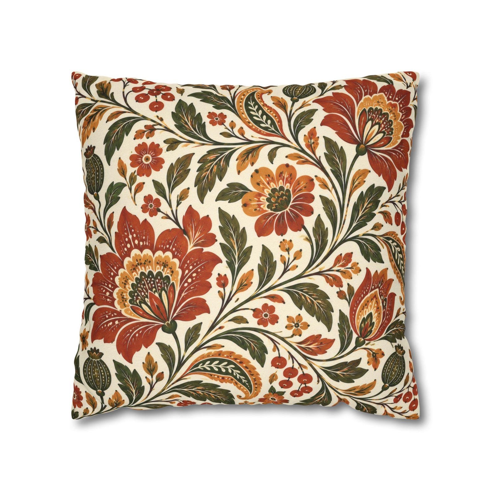 Vintage Autumn Paisley Pillow Cover 2