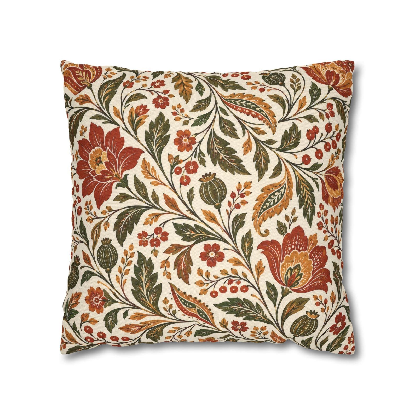 Vintage Autumn Paisley Pillow Cover 3