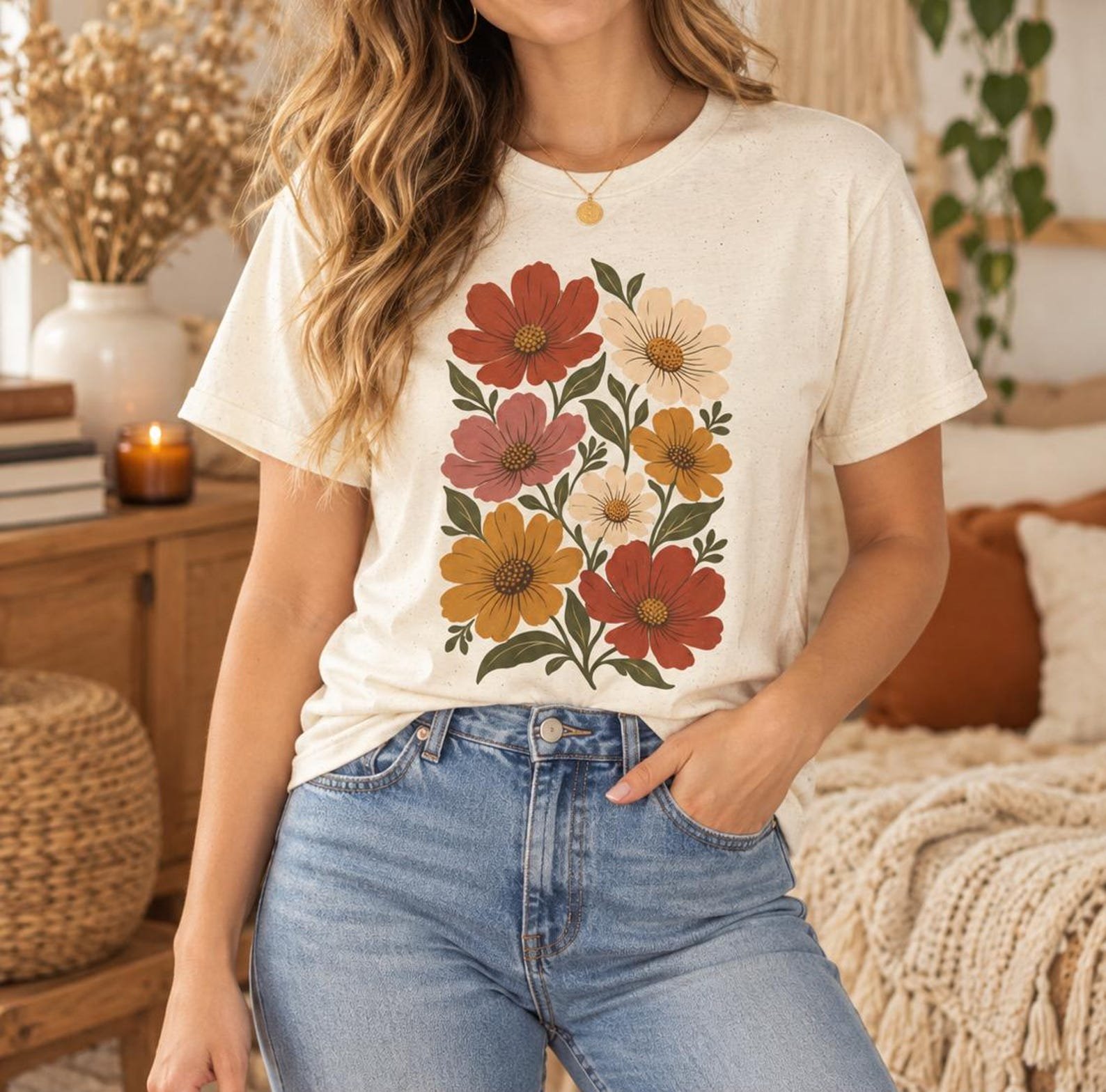 Fall Wildflower Graphic Tee