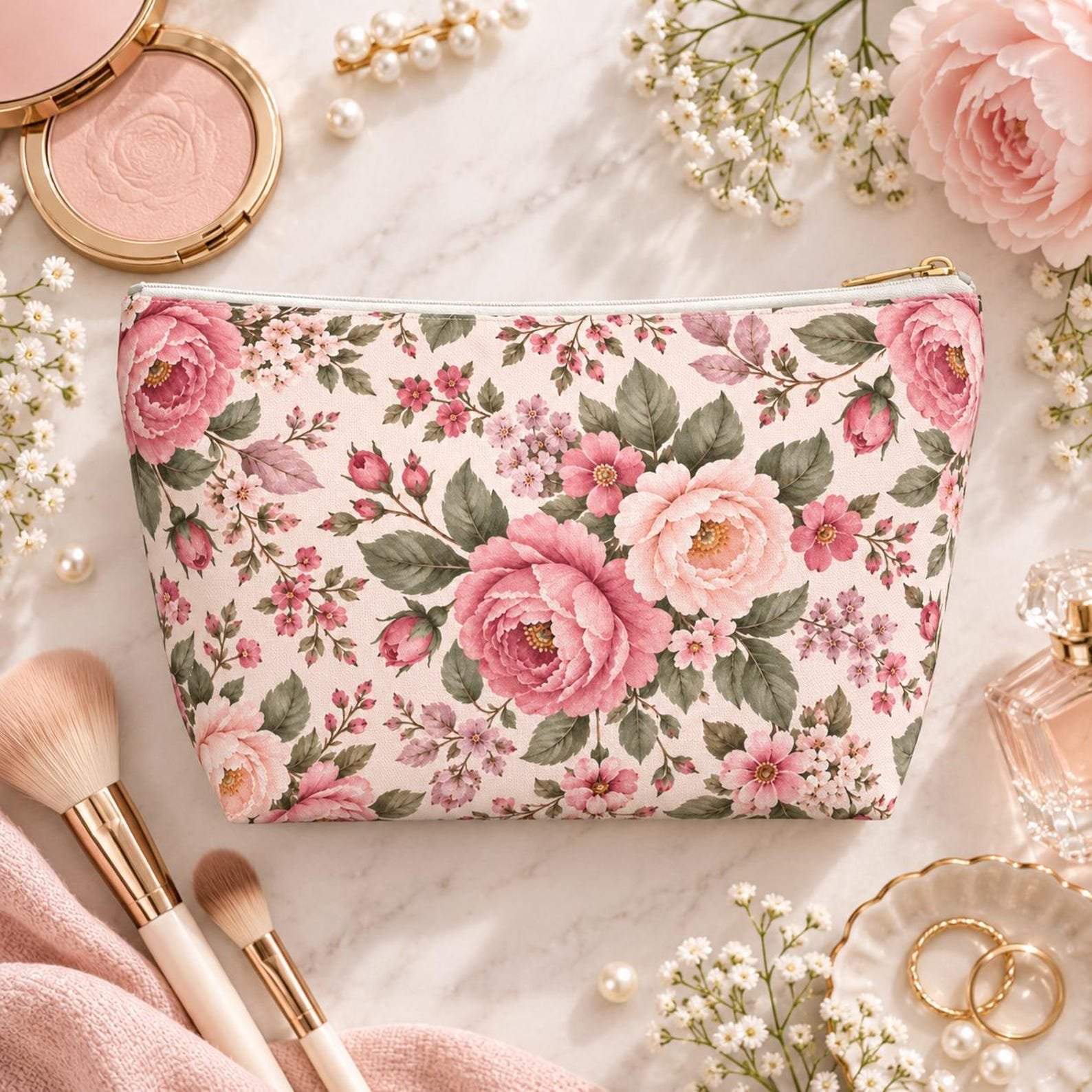 Floral Makeup Bag 4