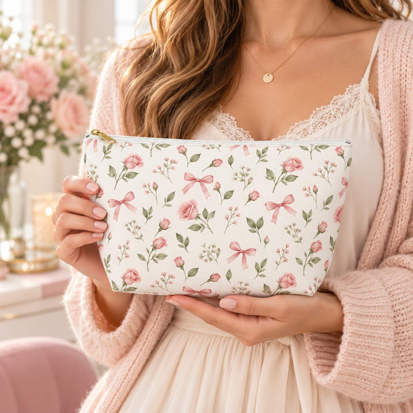 Coquette Rose Makeup Bag 4